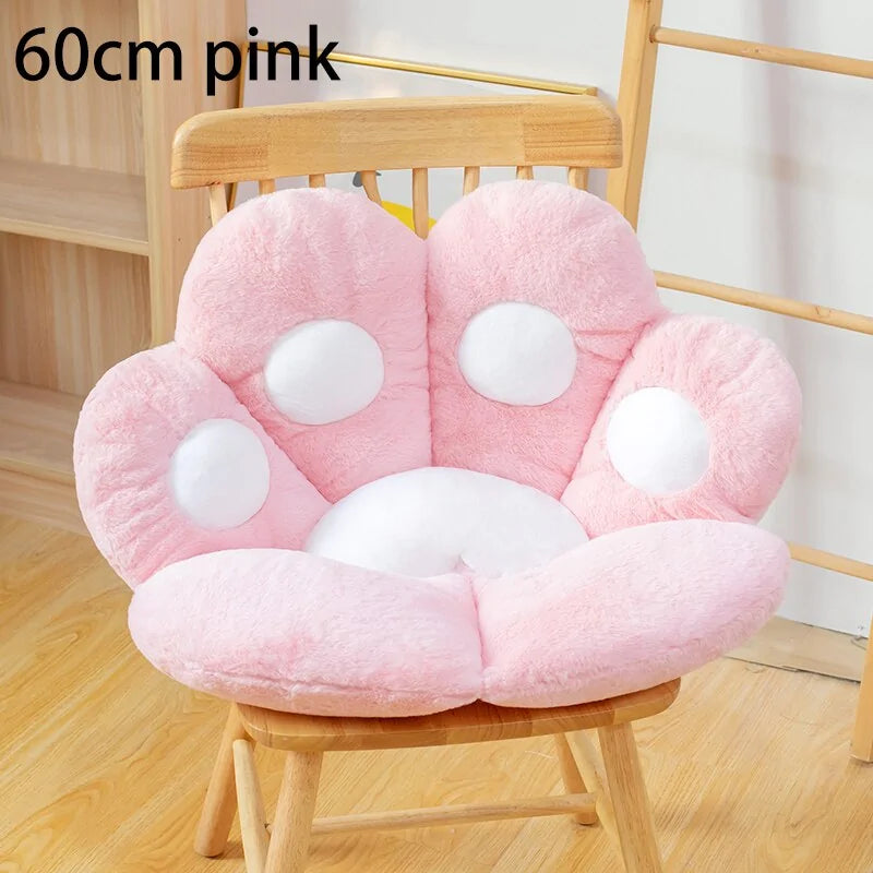 Cat Bear Paw Plush Seat Cushion - Indoor Floor Stuffed Sofa Decor Pillow