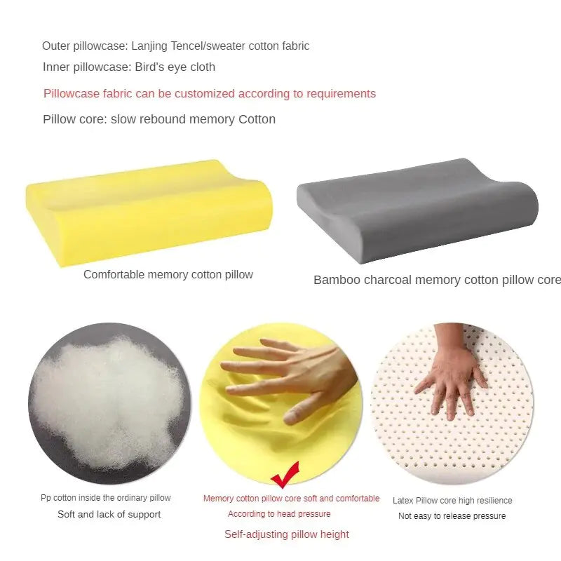 Memory Foam Bedding Pillow Neck Protection