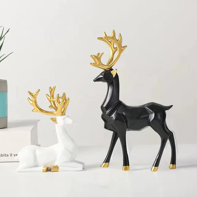 Elk Deer Statue Reindeer Figurines