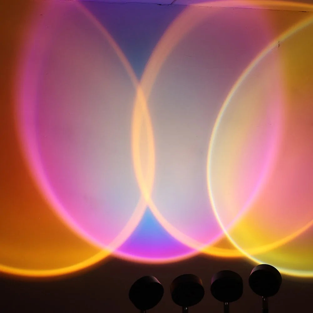Sunset Rainbow LED Projector Night Light for Home Decor